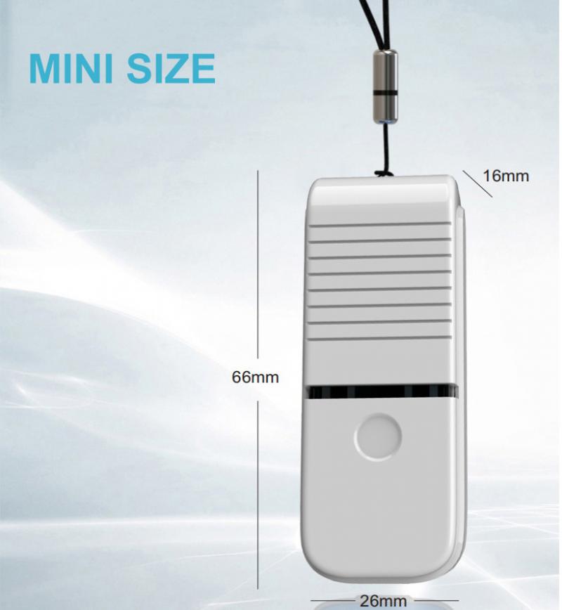 Personal Wearable Air Purifier Necklace Mini Portable Air Freshener Ionizer Negative Ion Generator: white