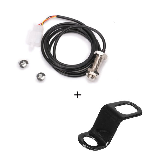 1X Sensor Cable + 2X Magnet Motorcycle Digital ATV Odometer Speedometer Tachometer Motorcycle Meter Accessories: with bracket