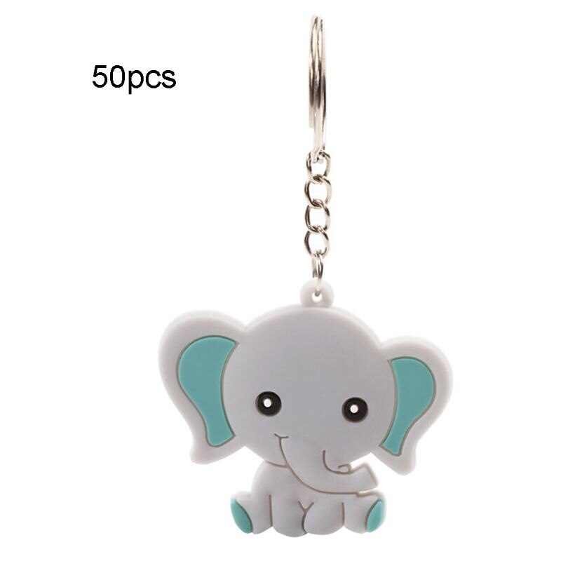 50 Pcs Baby Panda Elephant Keychains Theme Party Favors Birthday Party Supplies: Elephant