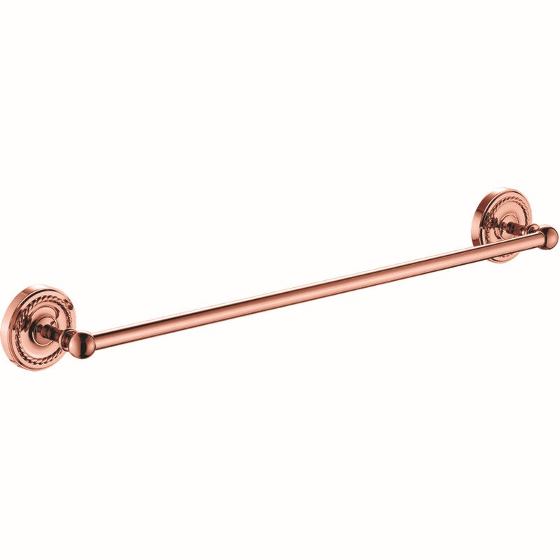 Europe Wall Hanging Towle Ring Antique Rose Gold Bathroom Hardawre Accessories Set Round Base Polished Solid Brass Bath Shelf: single towel bar