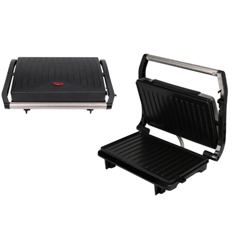 Elektrisk grill hushålls grillmaskin rökfritt grillat kött smörgås maker frukost hamburgare maskin för toast bröd biff