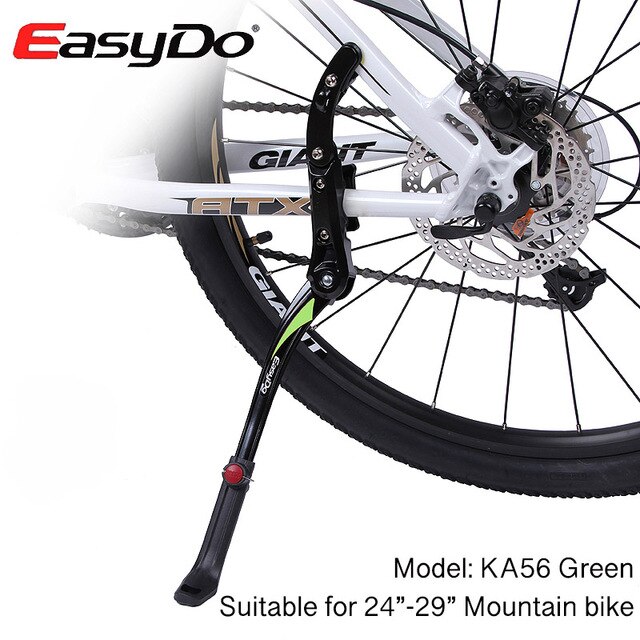 Easydo 24 " -29 " mtb racefiets standaard parkeerrekken mountainbike ondersteuning zijstandaard voetensteun verstelbaar 34-41cm: Ka56- groene