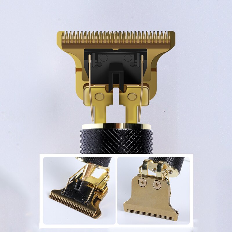 Cortadora de pelo eléctrica T9 para hombre, máquina de corte de pelo con pantalla LCD, recargable por USB, Vintage