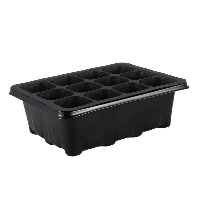 Kiembak zaadbak bloempot voor thuiskantoordecoratie kweekbak met , 12 gaten : 19 x15 x 11cm