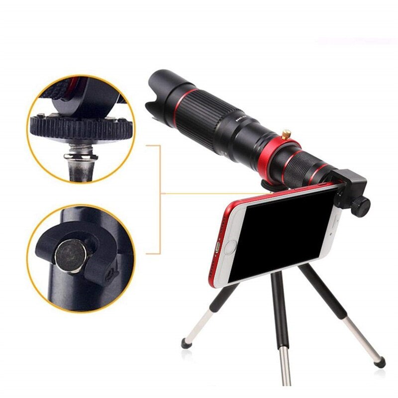 Bluetooth zoom teleskop mobiltelefon linser universal 4k hd 36x enkelt fokus optisk linse til iphone huawei kamera linse
