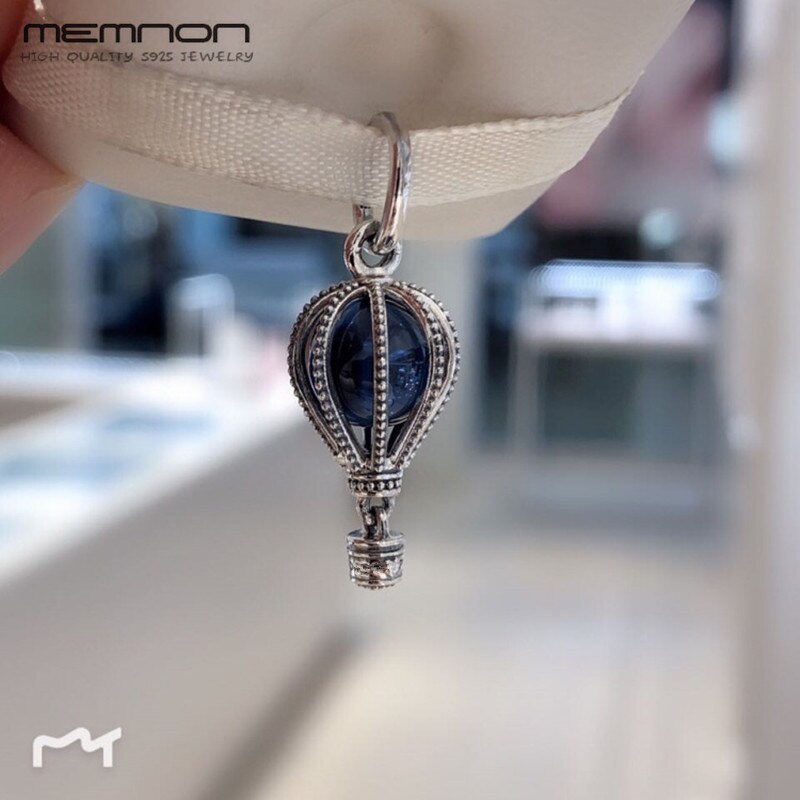 zomer drijvende charm 925 Sterling zilveren Blue Air Ballon Charms fit armbanden kettingen DIY hanger voor sieraden maken