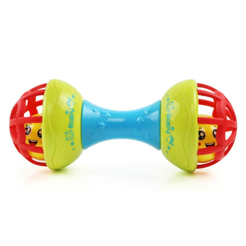 TOBEFU Plastic Intelligence Grasping Gums Teethers Baby Rattle Toys Food Grade Hand Bell Teething Rattle for 0-3 years Baby: Barbell