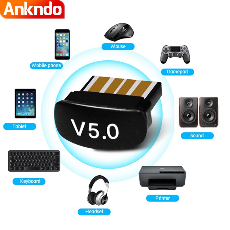 True 5.0 Usb Bluetooth Adapter for Pc Audio File Transfer Bluetooth 5 Transmitter Mini Computer Laptops USB Receptor Dongle