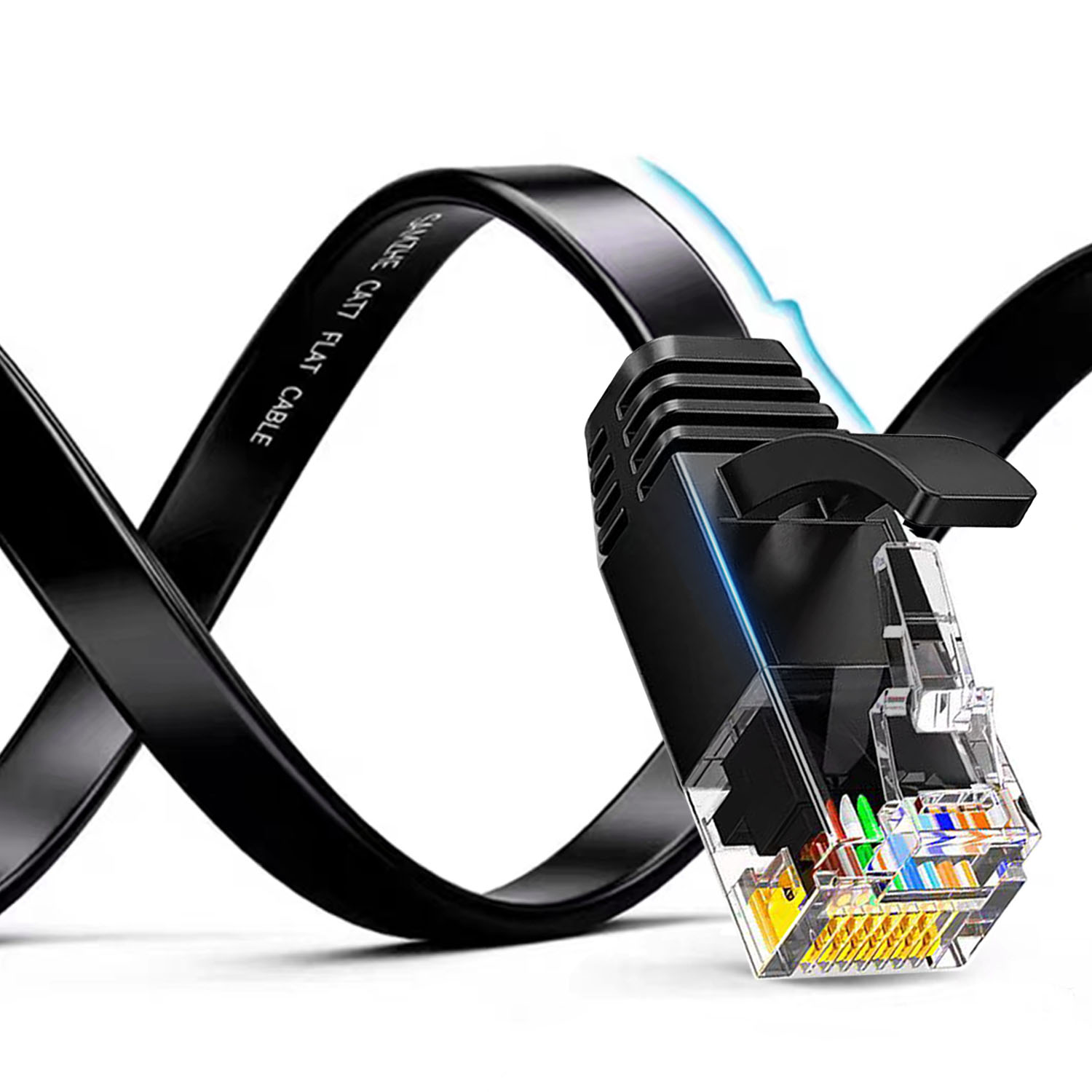 Cat 6 platt gigabit nätverkskabel 5m höghastighets 1000 mbps 250 mhz  rj45 ethernetkabel 32 awg oskärmad internetkabel ren koppar utp: Default Title