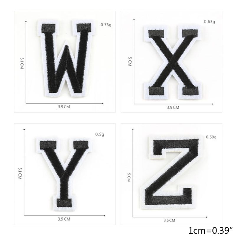 26 stk engelske bogstaver patches tegneserie dyr alfabet broderet applikations badge  lx9e