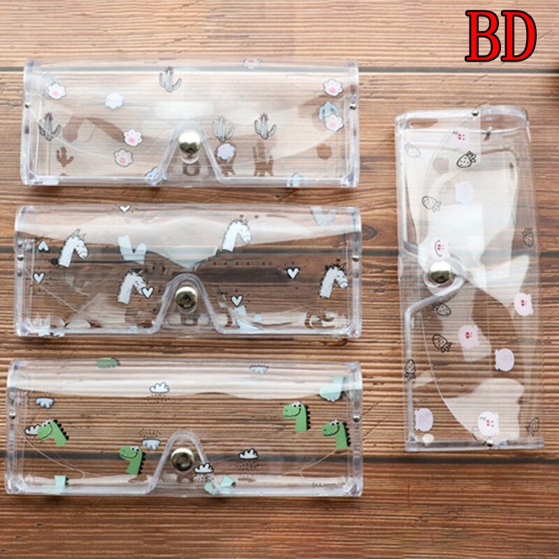 1Pc Cartoon Fruit Patroon Leuke Brillen Case Glas Protector Meisjes Pu Leer Glas Case Eyewear Glazen Doos 16.5X6.2X3.9Cm Pvc: random 15.5x6x3cm