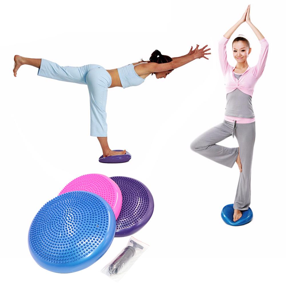 Opblaasbare Yoga Bal Balancing Pad Training Kussen Stabiliteit Massage Pvc Mat Bal Voor Bescherming Werken-Out Accessoires