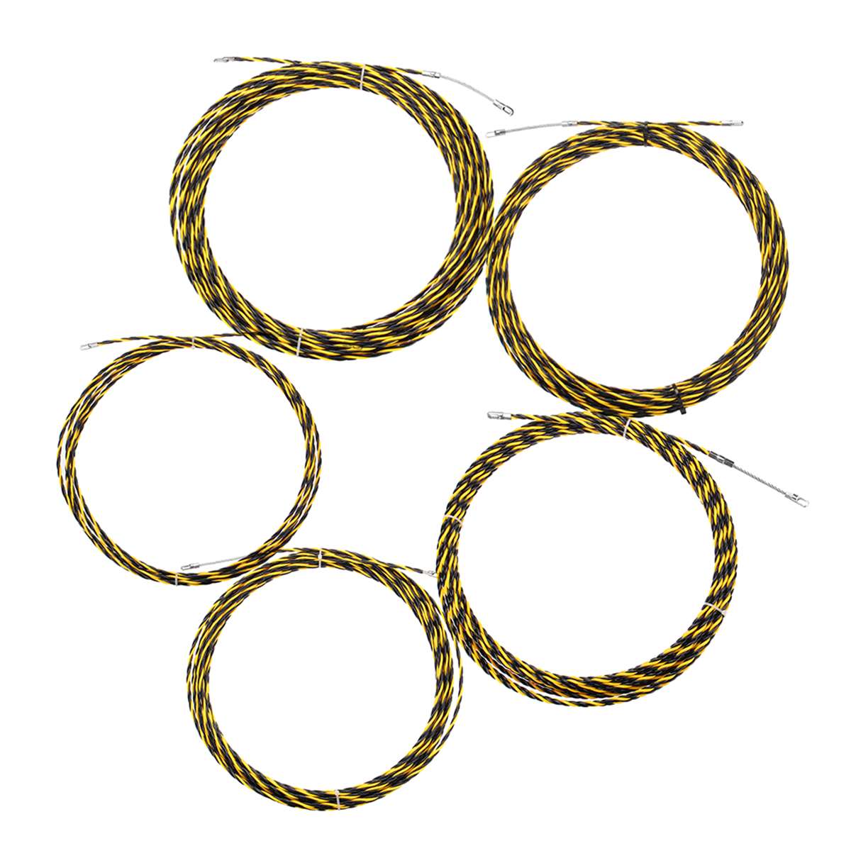 5mm Durable Guide Threading Device Fiberglass Electric Wire Cable Push Pullers Duct Snake Rodder Fish Tape Wire 5m to 30m Length