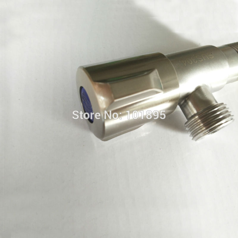 Válvula angular de acero inoxidable, accesorio montado en la pared, M1/2 "-M1/2", 4 Uds., lote L16795