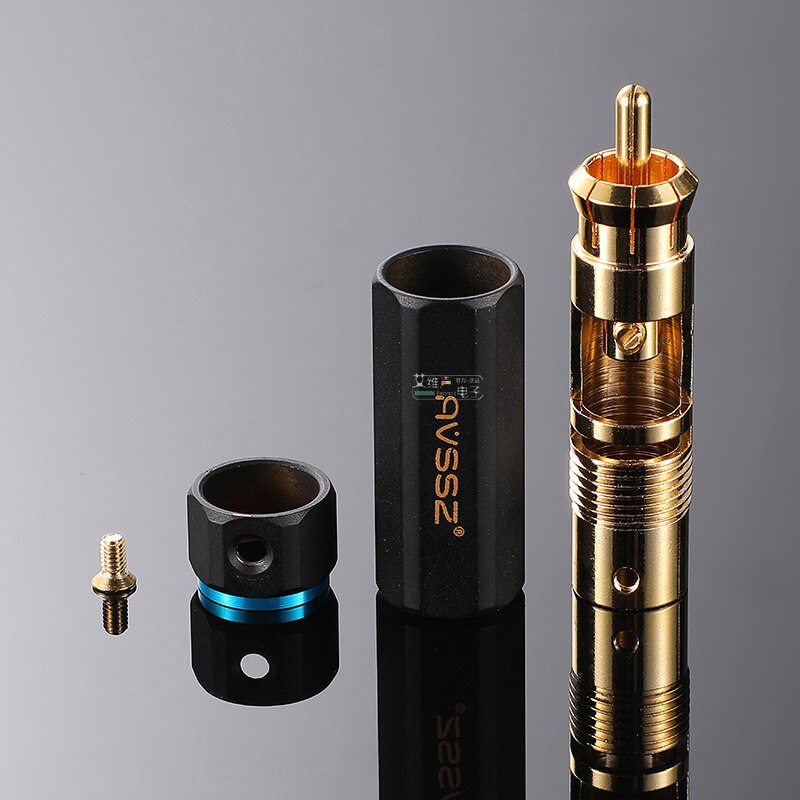AVSSZ – prise RCA plaquée or, sans soudure, verrouillable, mâle, amplificateur de haut-parleur, câble audio et vidéo, Budweiser, 1 pièce