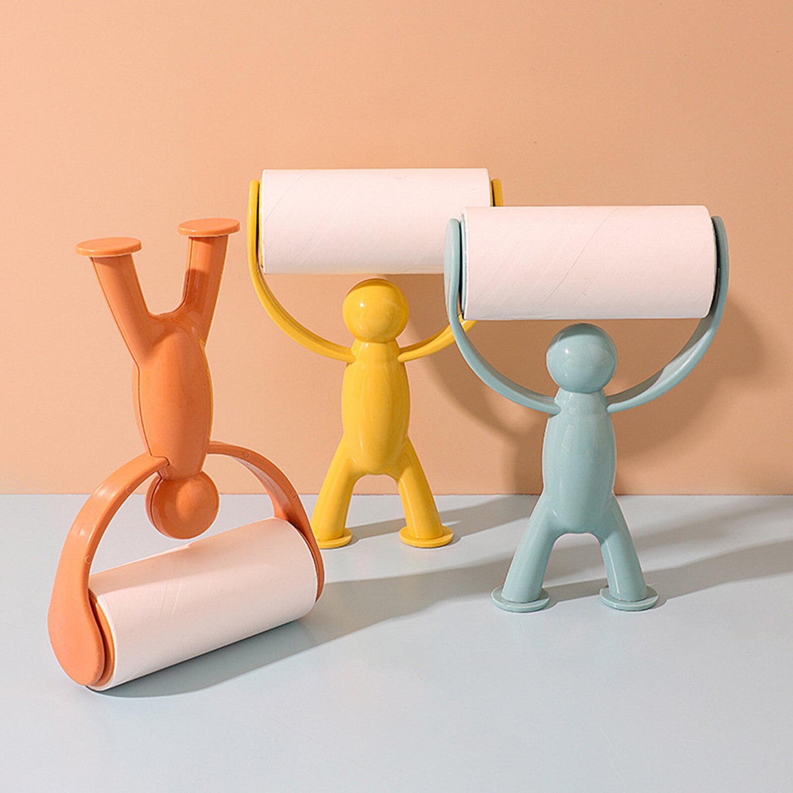 Lint Rollers Humanoid Standing Hair Sticking Device Sticking Device Tearable Roller Rolling Brush Sticky Roller Hair Remover