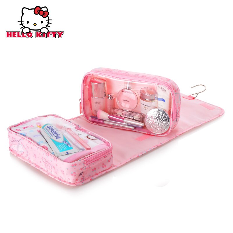 Garment Travel Bag Foldable Storage Waterproof Tote Bags Makeup Clothing Luggage Wardrobe Organizer Underwear Nylon Package Box: Double bag wash bag