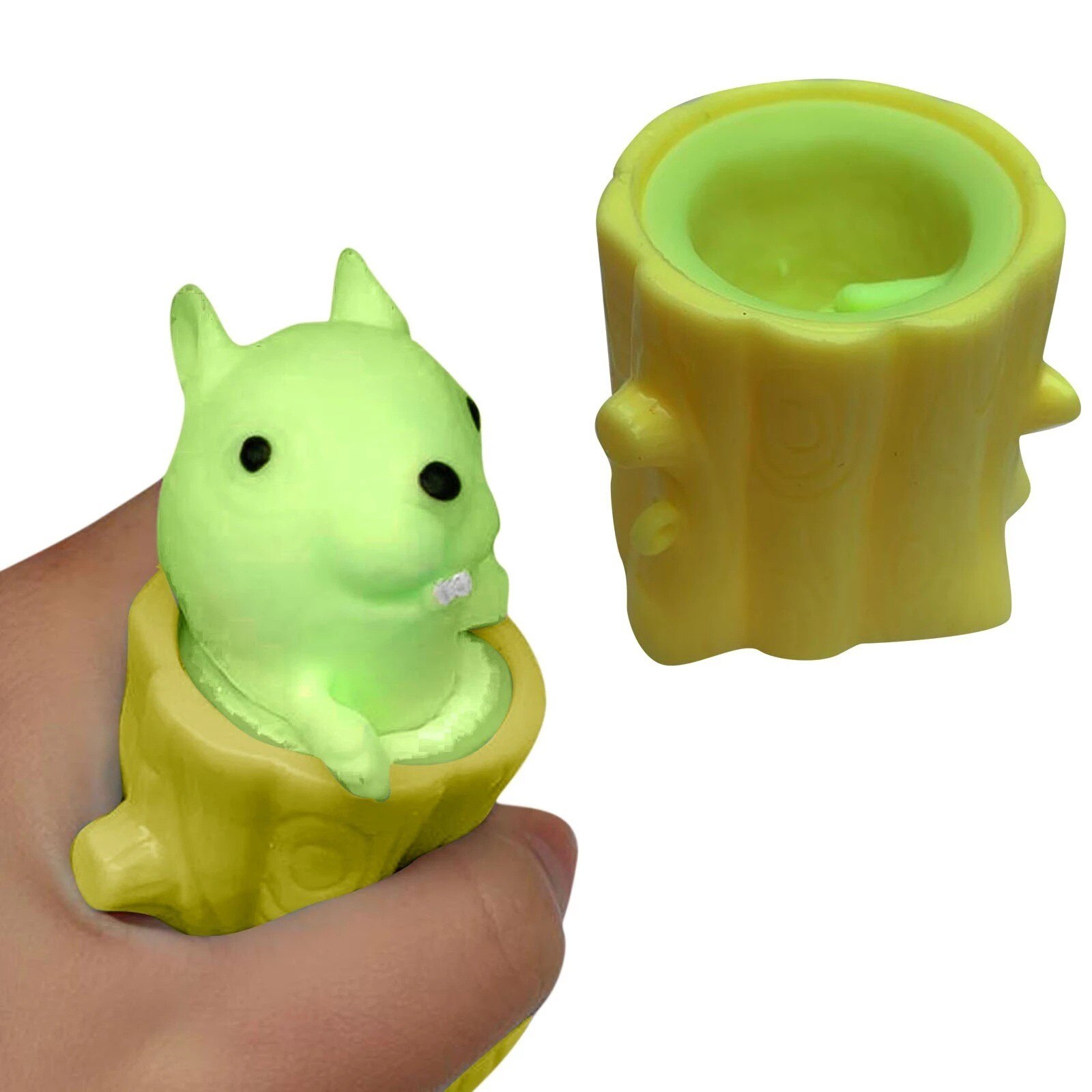 Color Squirrel Cup Office Decompression Squirrel Stump Stress Reliever Office Home Toys Fidget Toys Cup Strange Toys