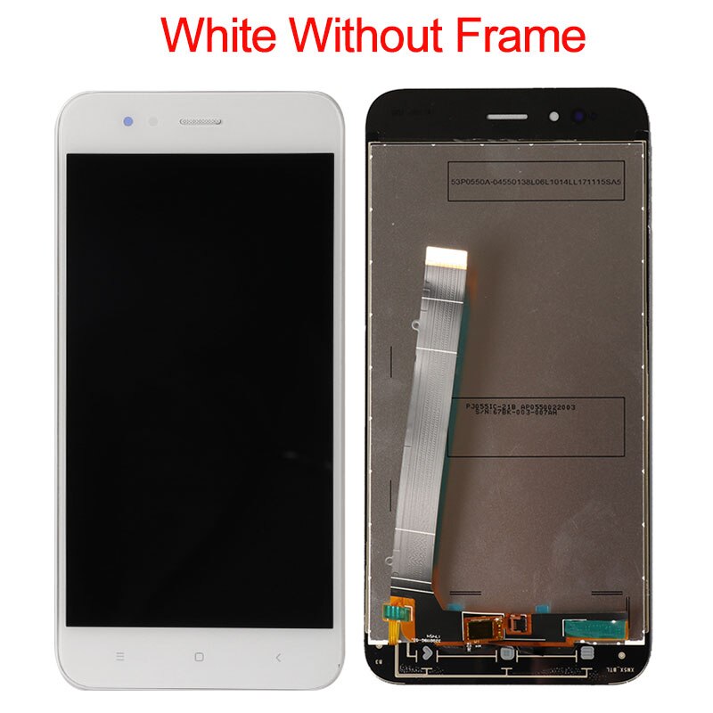 Dla Xiaomi MiA1 Mi A1 wyświetlacz LCD + ekran dotykowy wysokiej jakości nowy ekran Digitizer szklany płyta dla Xiaomi Mi A1 Mi5X Mi 5X lcd: biały bez rama