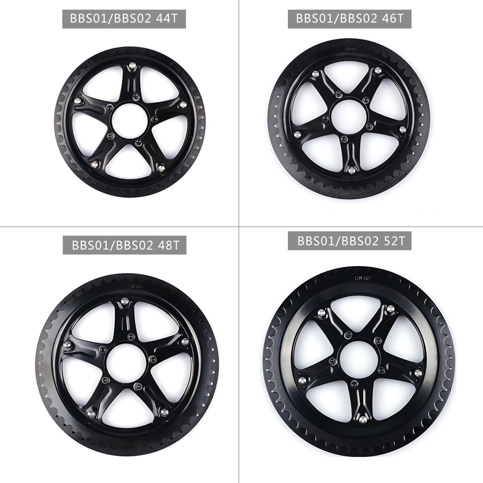 Bafang BBS01B BBS02B Mid Motor Chain Wheel Chainring 44T 46T 48T 52T Electric Bicycle Conversions 8FUN Parts
