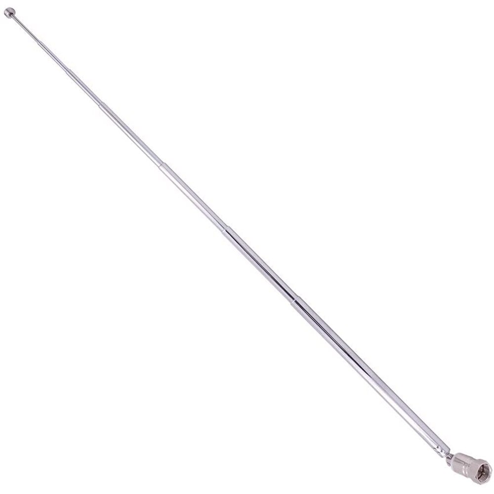 FM Antenna Telescopic 75Ohm Screw F Type Male Plug Jack Connector Adapter FM Radio Antenna for AV Stereo Receiver Home Amplifier