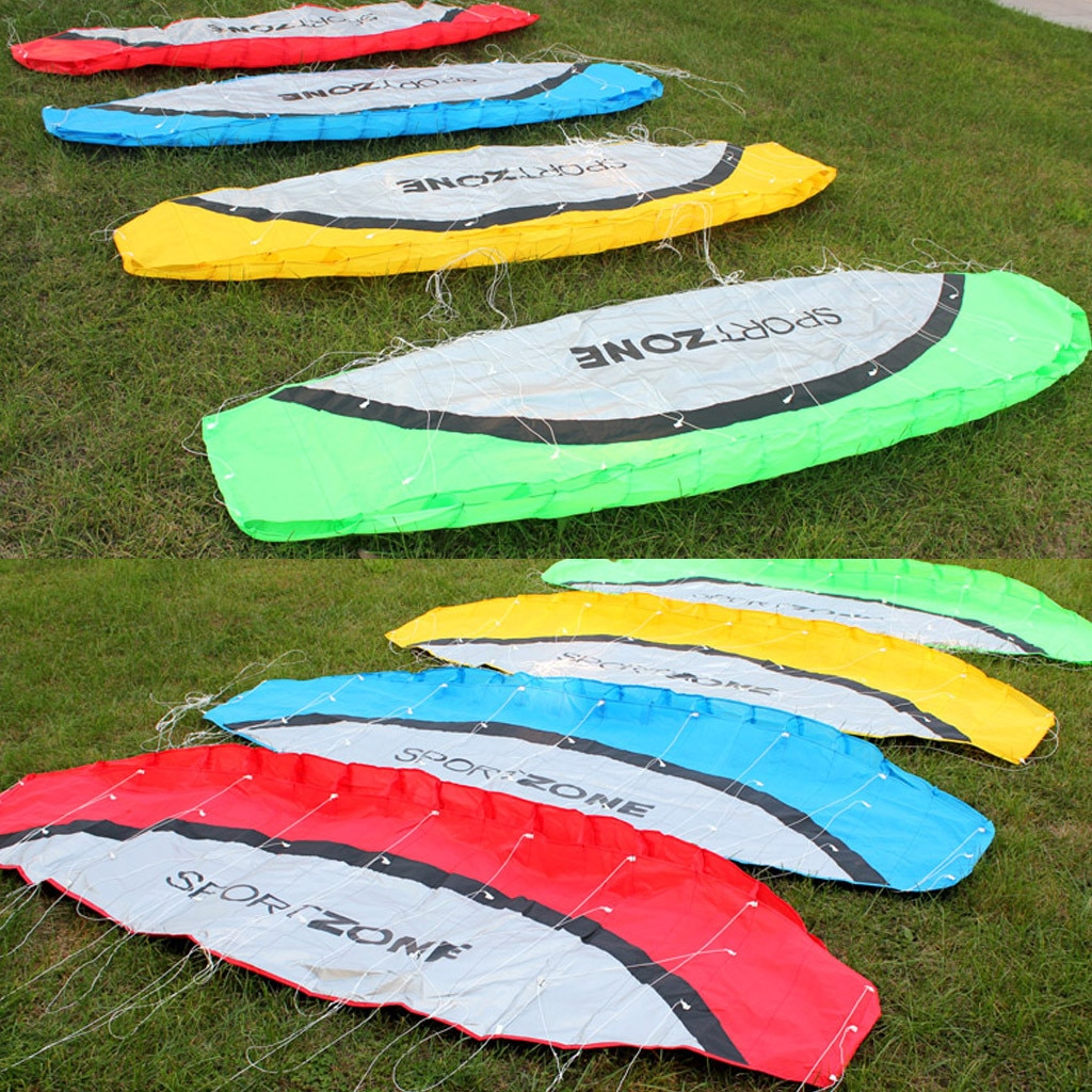 Kite 2,5 m línea Dual paracaídas acrobático deporte playa exterior Kitesurf volando juguetes azul grande niños cometas de juguete cometas para adultos