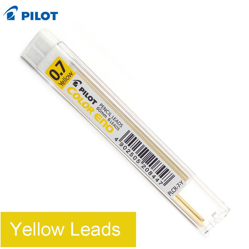 Pilot COLOR ENO Mechanical Pencil 0.7mm 8 Colors Writing Drawing Sketching Pencils Japanese School Supplies HCR-197: Yellow Leads