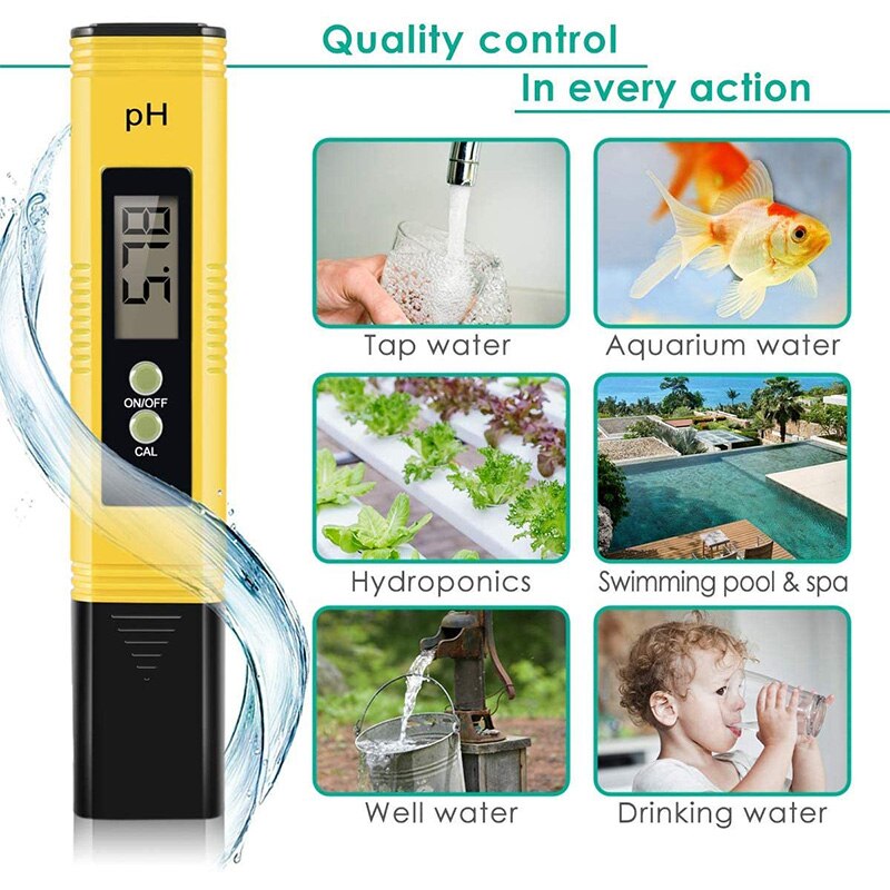 Digital PH Tester Meter Accuracy 0.01 for Aquarium Pool Wine Urine and Filter Water Pureit Meter TDS Tester