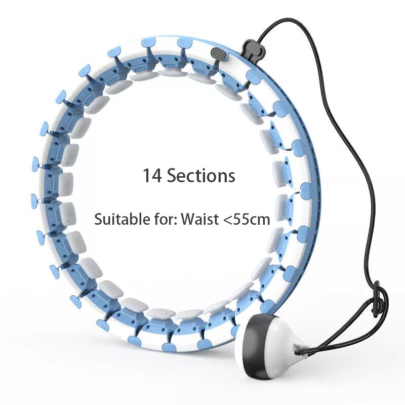 Vita addominale Smart Sport Hoops staccabile regolabile auto-spinning Hoop sottile esercizio palestra attrezzature per il Fitness allenamento a casa: violet