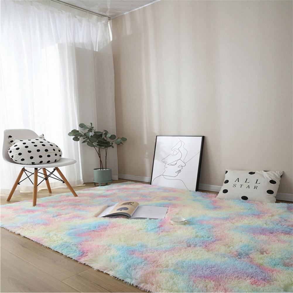 Tie Verven Regenboog Kleuren Tapijt Pluche Zachte Tapijten Voor Slaapkamer Woonkamer Anti-Slip Floor Mat Kinderkamer Tapijt tapijten Home Decor