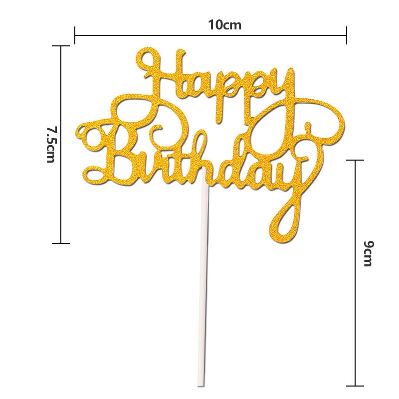 Happy Birthday Cake Topper Acrylic Letter Cake Toppers Party Supplies Happy Birthday Black Cake Decorations DIY
