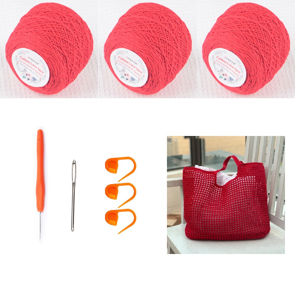 Bag Crochet Kit with yarn DIY hole Shoulder Bags kits beginner Handbag Knitting Crocheting set with material pattern vedio: 14