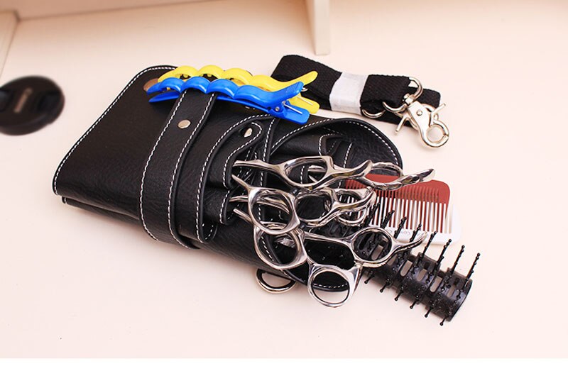 PU Leder Schere Taille Tasche Salon Friseur Tasche fallen Haar Styling Werkzeuge s Kamm cotillon
