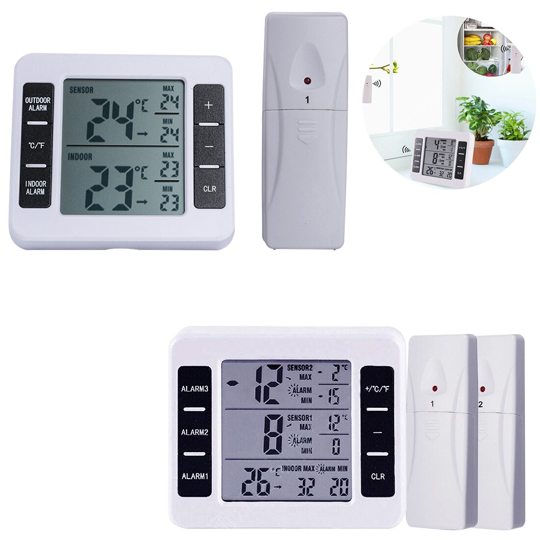 Elektronische Draadloze Koelkast Thermometer Digitale Thermometer Met Afstandsbediening Sensor Min/Max Update Display