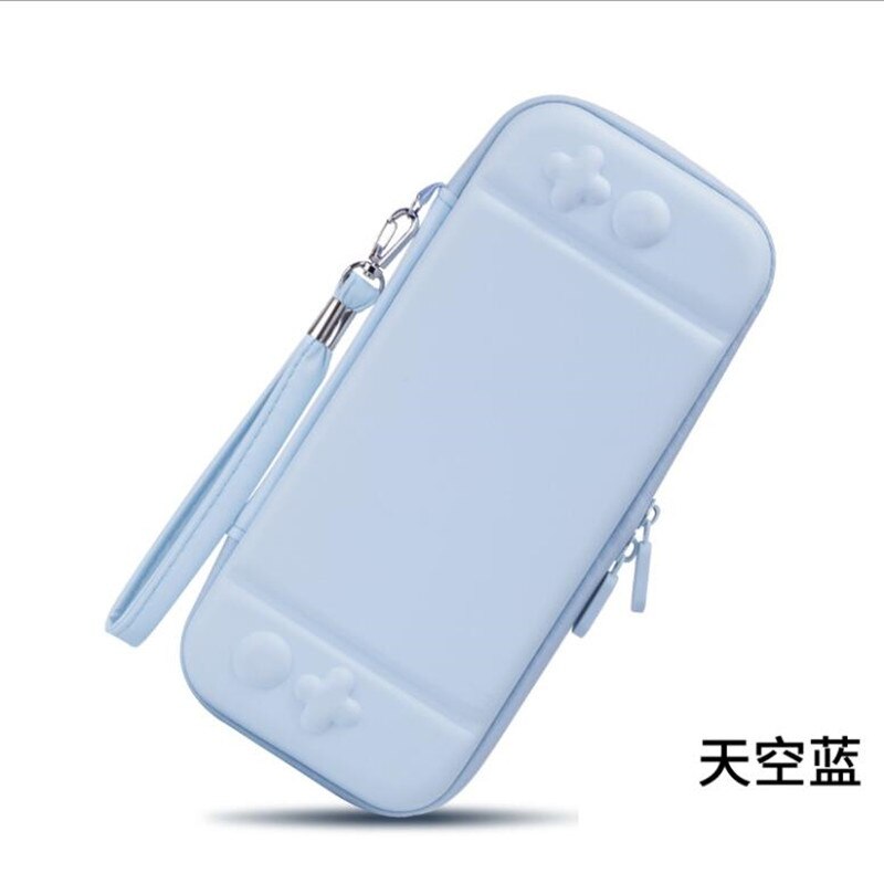 Gradient Colorful Bag Carrying Case Portable Pouch For Nintendo Switch NS Detachable Ultra Slim Hard Shell PC Protective Cover: Light Blue