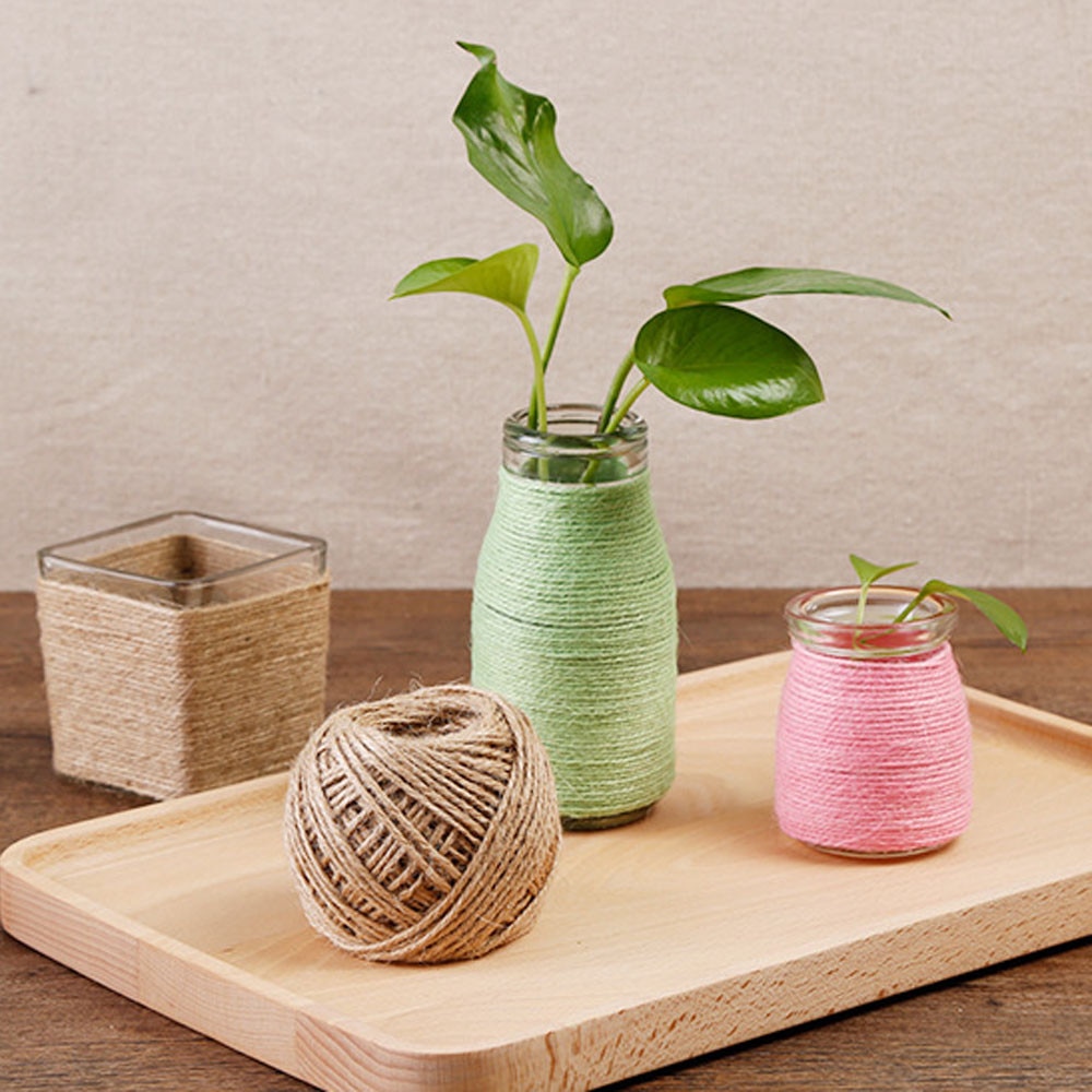 400x0.2cm Linen Roll Natural Jute Twine Cord Hemp Rope Packing Strings Event Party Supplies Wedding Home DIY Decor Craft