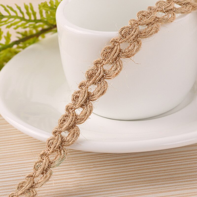 Corde de ficelle en toile de Jute hessienne, 5M, en toile de Jute naturelle, pour emballage , fournitures décoratives Vintage pour fête de mariage
