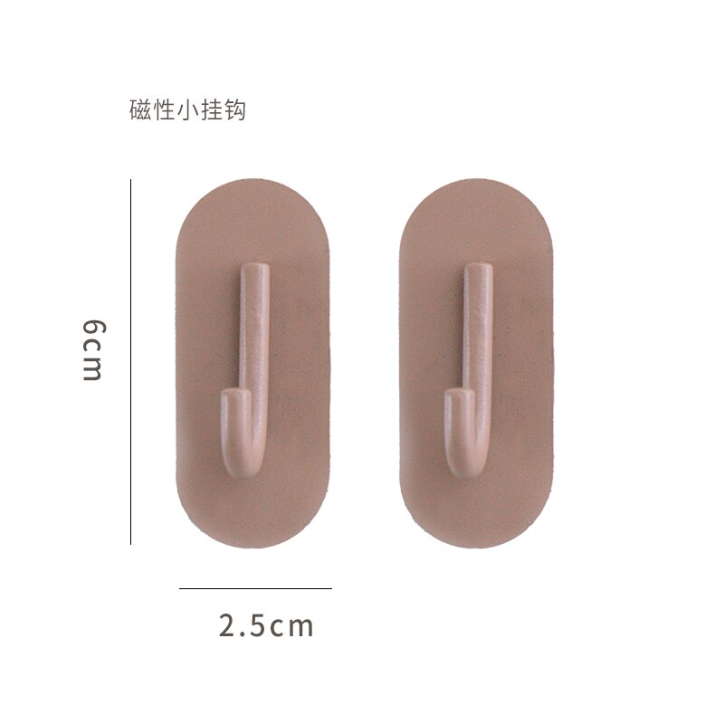 Xiaomi – étagère magnétique murale en acier inoxydable pour réfrigérateur, rangement de cuisine, autocollant, accessoires de cuisine: 2pcs Pink hook