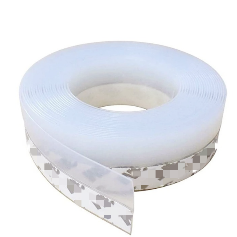 Bande d'étanchéité en caoutchouc pour bas de porte, 5M/10M, pour fenêtre météo, coupe-vent, anti-poussière, auto-adhésive, pour porte et pare-brise: TRANSLUCIDE / 25mm / 3M