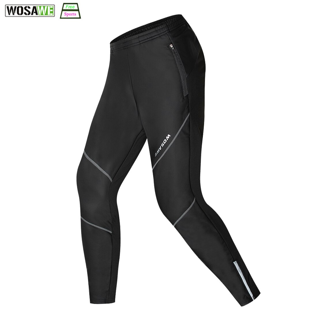 WOSAWE Winter Thermal Fleece Cycling Pants Waterproof Windproof MTB Road Bike Trousers Bicycle Clothing Sports Tights & Pants