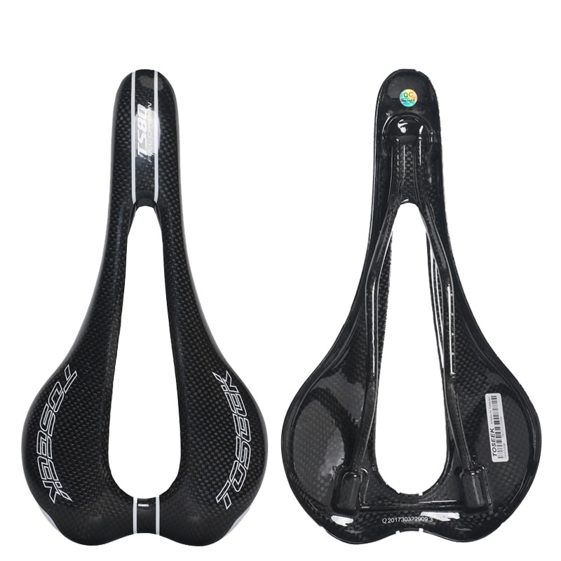 TOSEEK Volle carbon faser Fahrrad MTB rennrad sättel hohl mountainbike sattel sitzkissen bequeme Ultra licht 124g