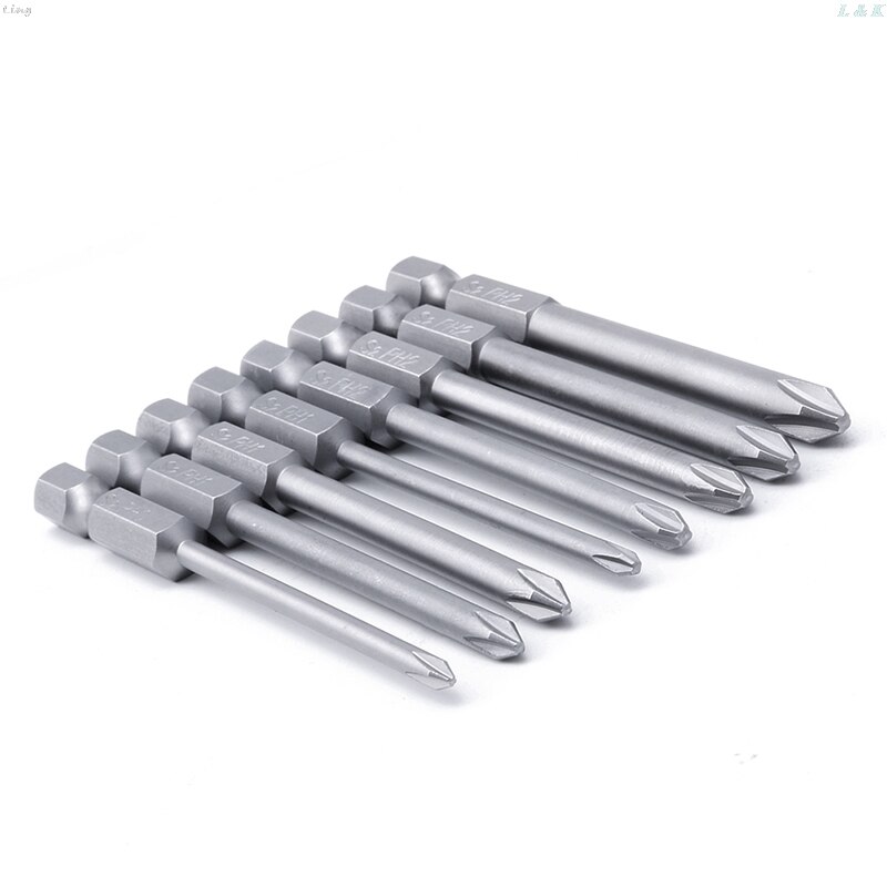 8 Pc Maten Gelegeerd Staal Magnetische Cross Head Schroevendraaiers 75 Mm Lengte 6.35 Mm Handvat