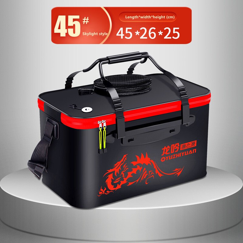 Cubo plegable eva para pesca al aire libre, cubo para peces vivos, tanque de agua de pesca grueso: sunroof style45cm