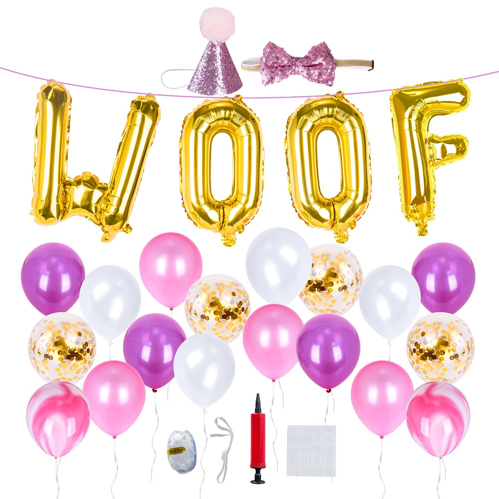 16 Inch Woof Brief Ballonnen Pet Dog Party Set Hond Verjaardag Party Decor Ballonnen Decoratie Voor Honden Party Puppy levert