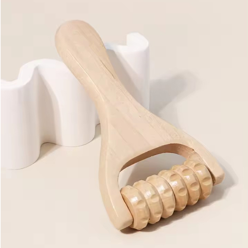 Roller-stimulator, handmatige houten fasciiroller voor het hele lichaam, spierverzachtend massagehulpmiddel, houten roller-massageapparaat voor diepe ontspanning