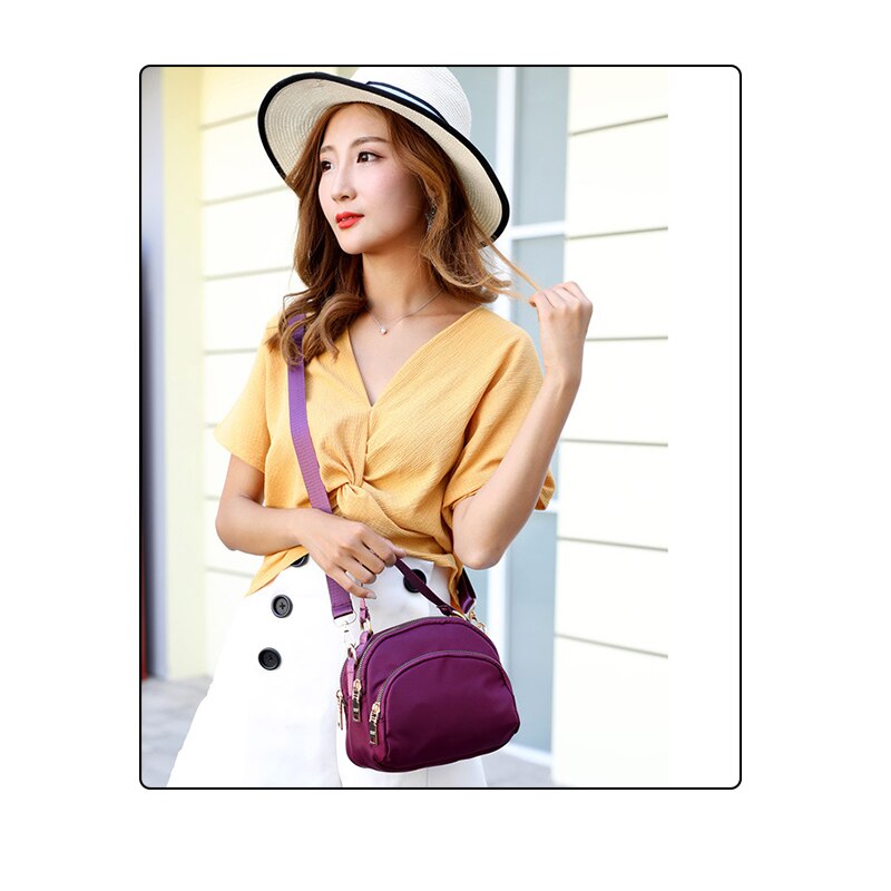 Sød pige crossbody tasker håndtaske bred rem kvinder skuldertasker multi-lomme dame messenger taske makeup taske til kvinder