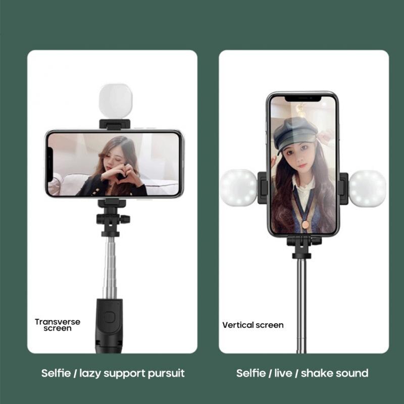 Bluetooth Selfie Stick Met Statief Selfiestick Telefoon Selfie-Stick Voor Iphone Samsung Huawei Smartphone Met Licht Invullen