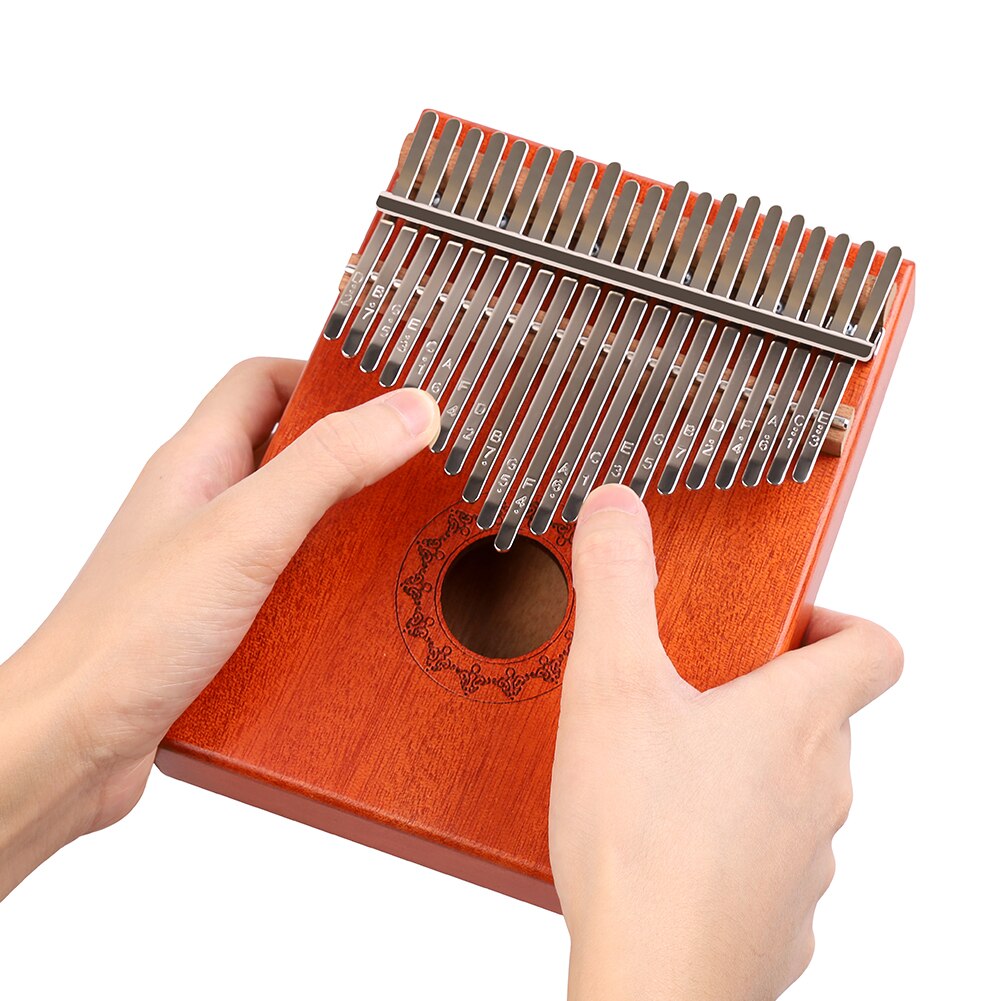 21 Toetsen Kalimba Mahonie Hout Duim Vinger Piano Muziekinstrument Lichtgewicht Draagbare Muziek Elementen Voor Beginner