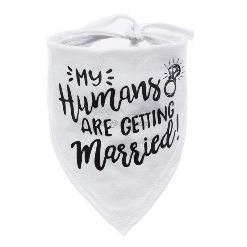 Hund Hochzeit Bandana Mein Menschen sind Immer Verheiratet Sagte sie Ja Haustier Dreieck Lätzchen Schal Halstuch Engagement Announcemet: A