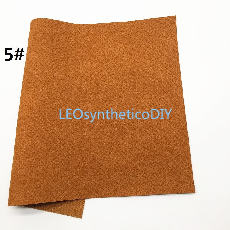 1pc 21 x 29cm ruskind imiteret læder stof med præget slangepu læder til at gøre buer leosyntetisk  t422a: 5